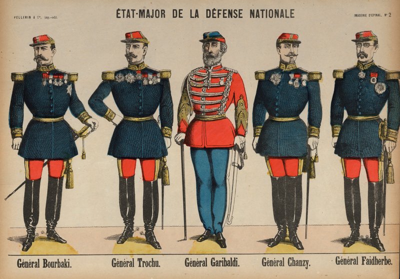 Mitglieder des Generalstabs der französischen Armee während des Deutsch-Französischen Krieges von French School
