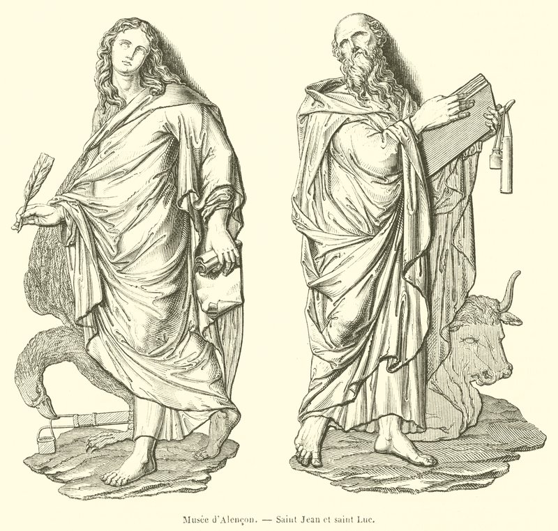 Museum von Alençon, Heiliger Johannes und Heiliger Lukas von French School