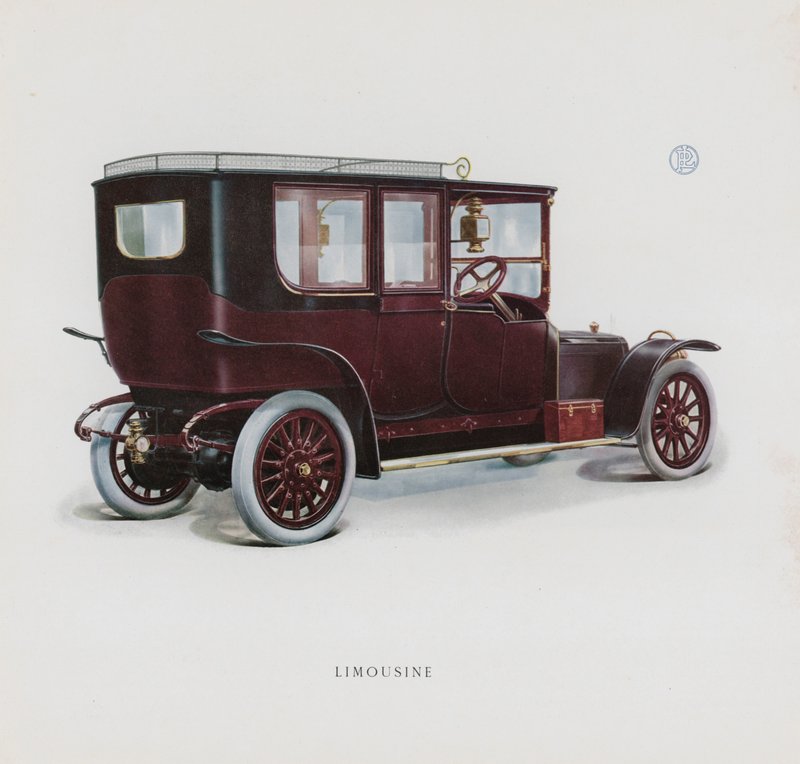 Seite aus dem Panhard & Levassor Katalog von French School