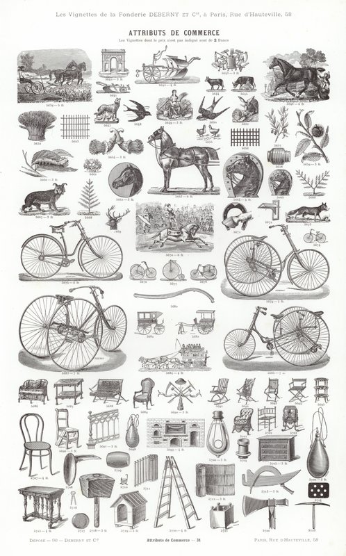 Seite aus Vignettes Typographiques von French School