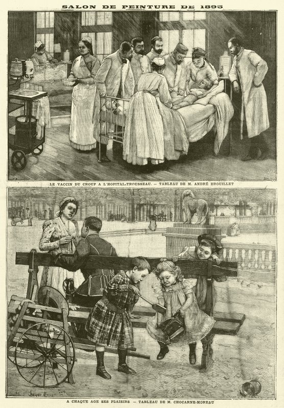 Gemälde, die im Pariser Salon von 1895 ausgestellt wurden von French School