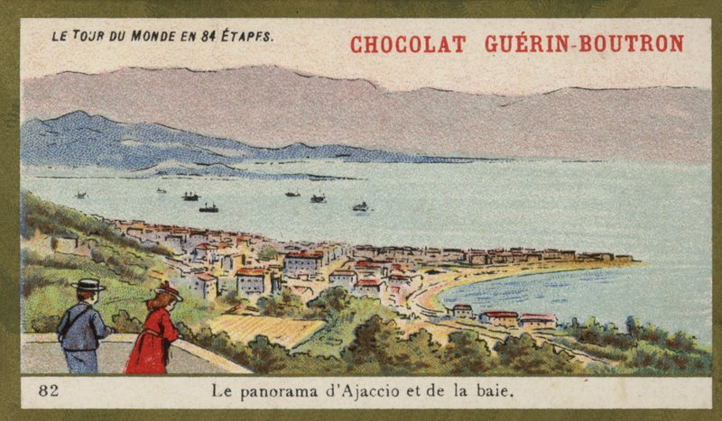 Panorama von Ajaccio und der Bucht (Chromolithografie) von French School