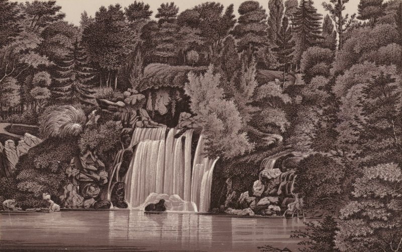 Paris: Cascade du Bois de Boulogne von French School