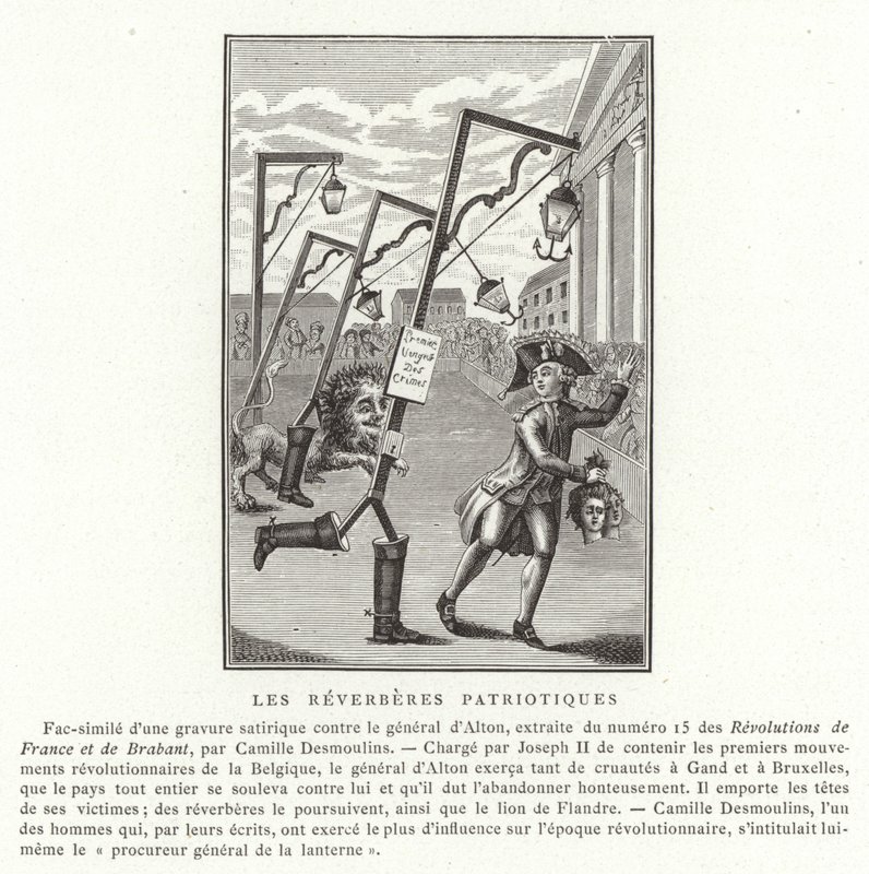 Patriotische Straßenlaternen von French School
