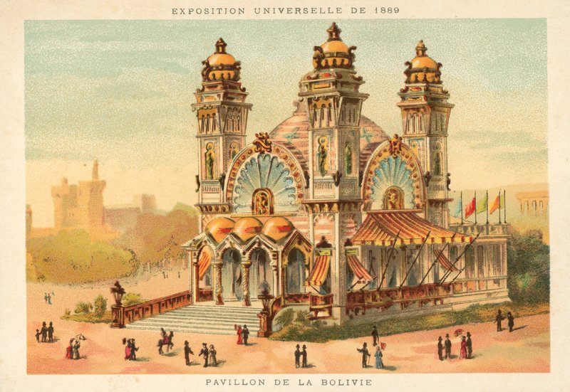 Pavillon von Bolivien, Weltausstellung 1889, Paris von French School