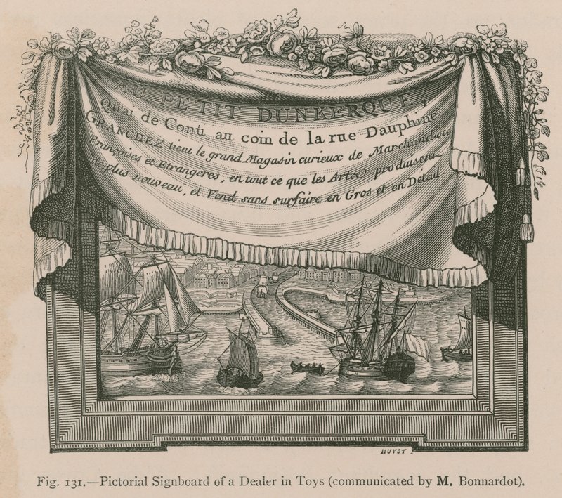 Bildtafel eines Spielzeughändlers (mitgeteilt von M. Bonnardot) von French School