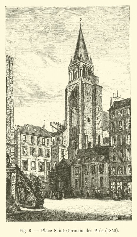 Place Saint-Germain des Prés, 1850 von French School