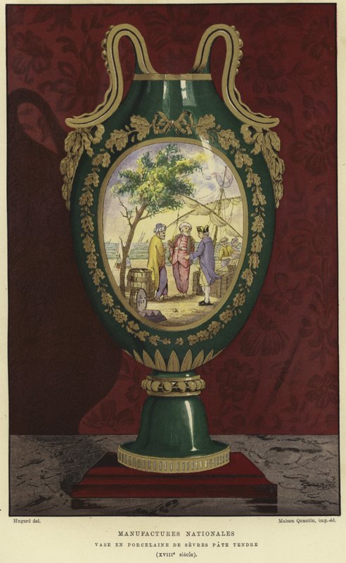Porzellanvase aus der Manufacture nationale de Sevres, Frankreich von French School