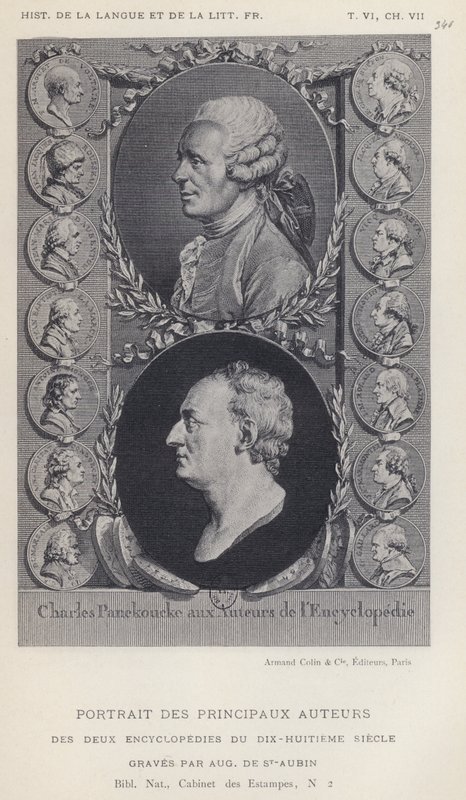 Portrait Des Principaux Auteurs Des Deux Encylopedies Du Dix-Huitieme Siecle von French School