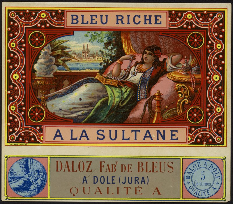 Produktetikett für Bleu Riche à la Sultane von French School