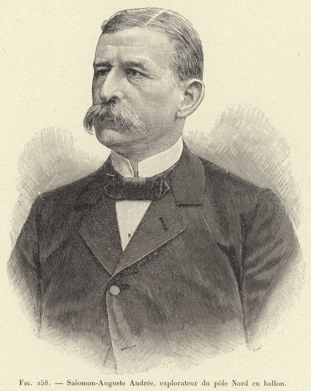 Salomon-Auguste Andree, Nordpol-Entdecker im Ballon von French School