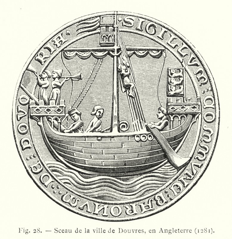 Siegel der Stadt Dover, England von French School