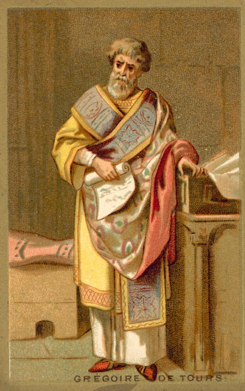 St. Gregor von Tours, fränkischer Bischof und Historiker von French School