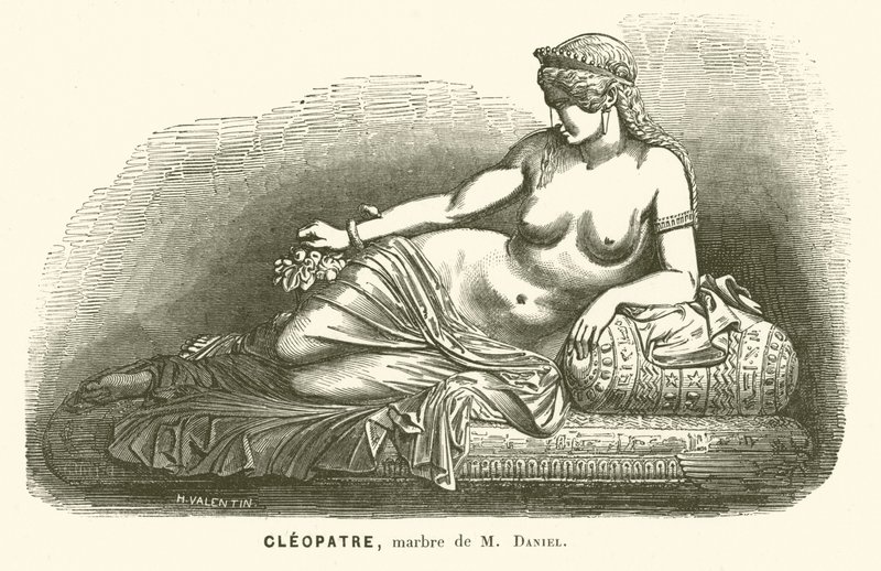 Statue von Kleopatra VII., letzte Herrscherin des ptolemäischen Ägypten, von Daniel von French School
