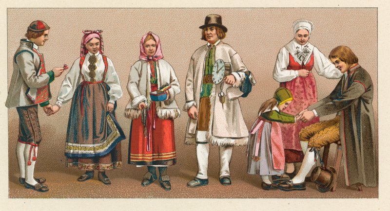 Kostüme aus Schweden und Norwegen von French School