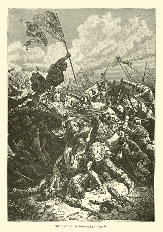 Die Schlacht von Bouvines von French School