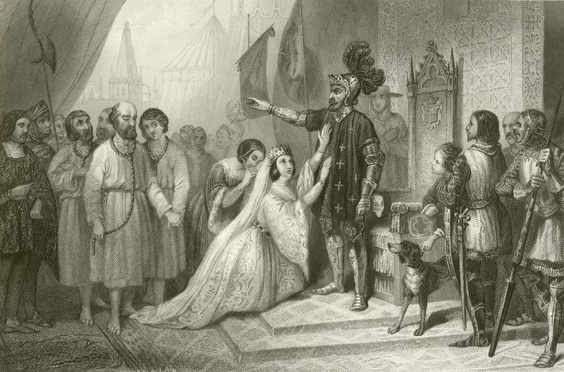 Die Bürger von Calais vor König Eduard von England von French School