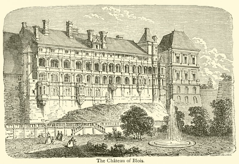 Das Schloss von Blois (Gravur) von French School