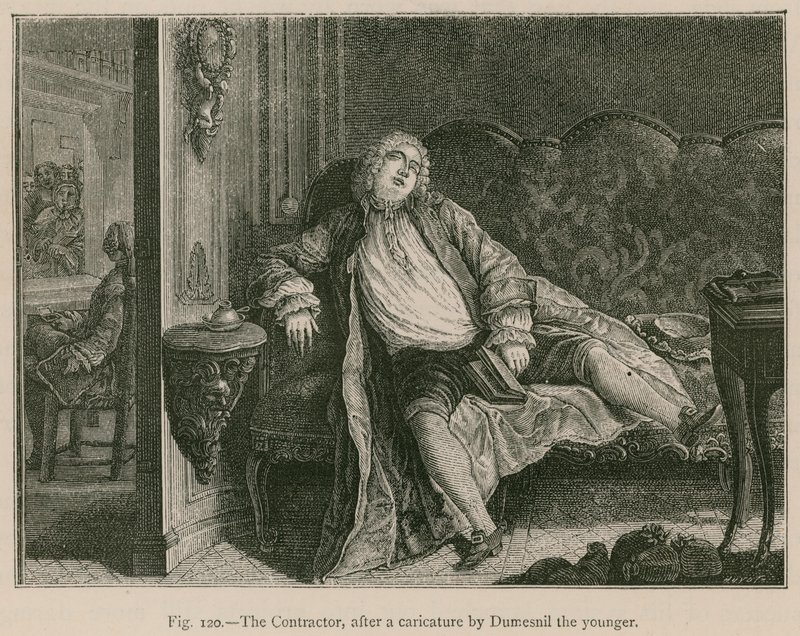 Der Unternehmer, nach einer Karikatur von Dumesnil dem Jüngeren von French School