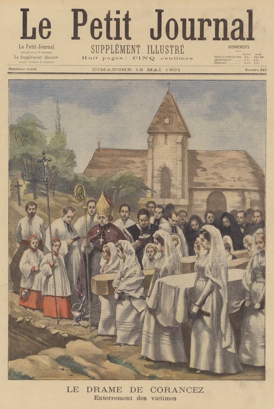 Die Corancez-Morde; Beerdigung der Opfer von French School