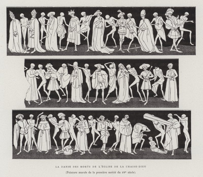 Der Totentanz der Kirche von la Chaise-Dieu, erste Hälfte des 15. Jahrhunderts von French School