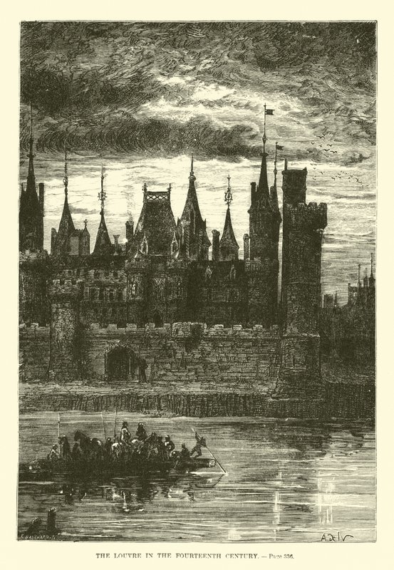 Der Louvre im vierzehnten Jahrhundert von French School