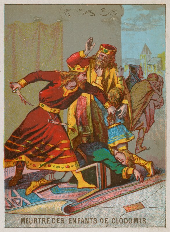 Der Mord an den Kindern von König Clodomir von French School