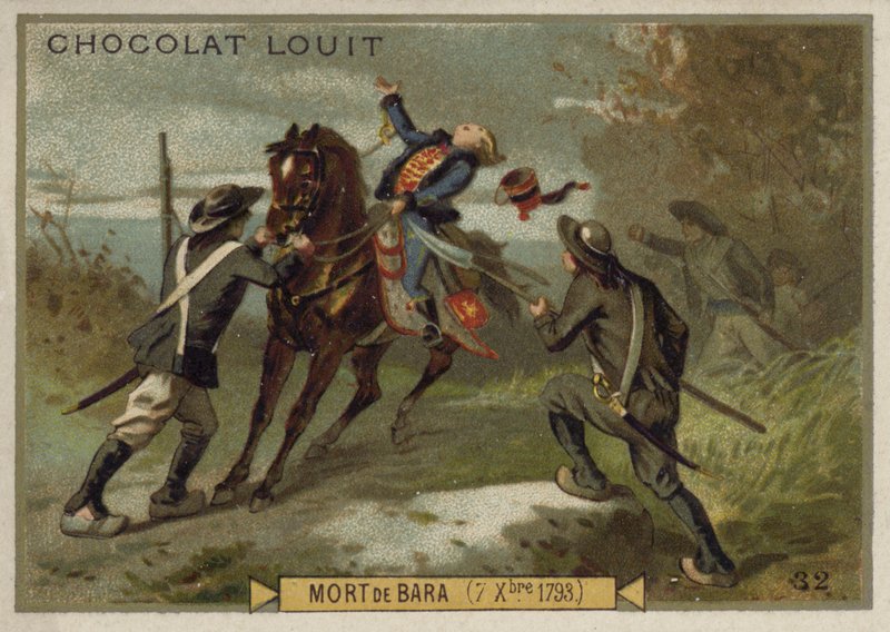 Der Tod von Joseph Bara, Aufstand in der Vendée, Französische Revolution, 7. Dezember 1793 von French School