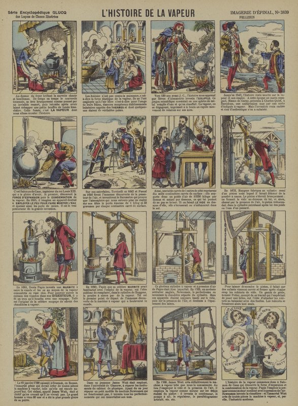 Die Geschichte des Dampfes von French School