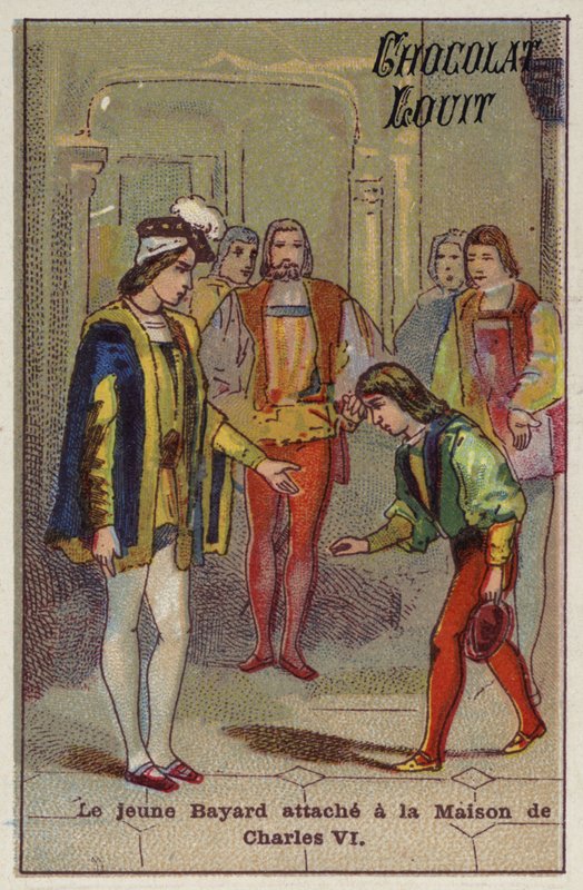 Der junge Bayard im Haus von Karl VI. von French School