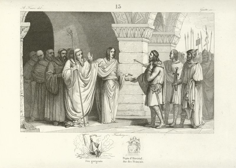 Theuderich III., König der Franken von French School