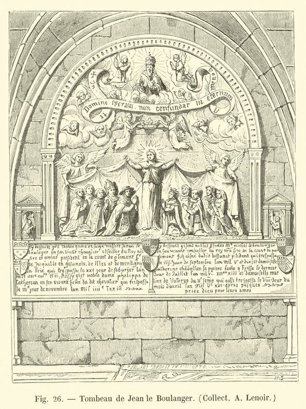 Grabmal von Jean der Bäcker, Sammlung A. Lenoir von French School