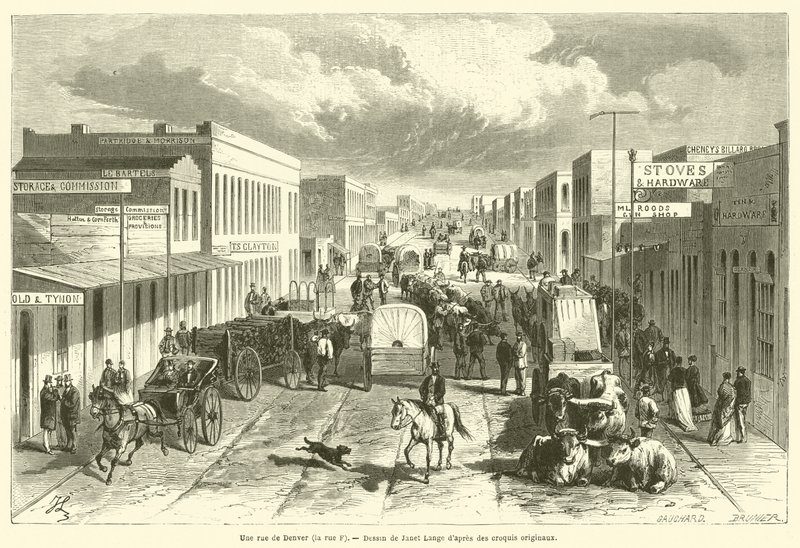 Eine Straße in Denver, die F-Straße von French School