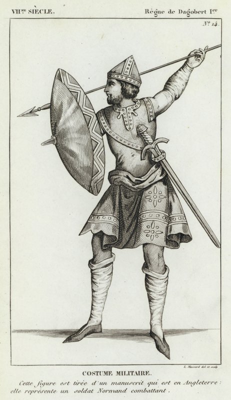 VII Jahrhundert, Herrschaft von Dagobert I., Militärische Kleidung von French School