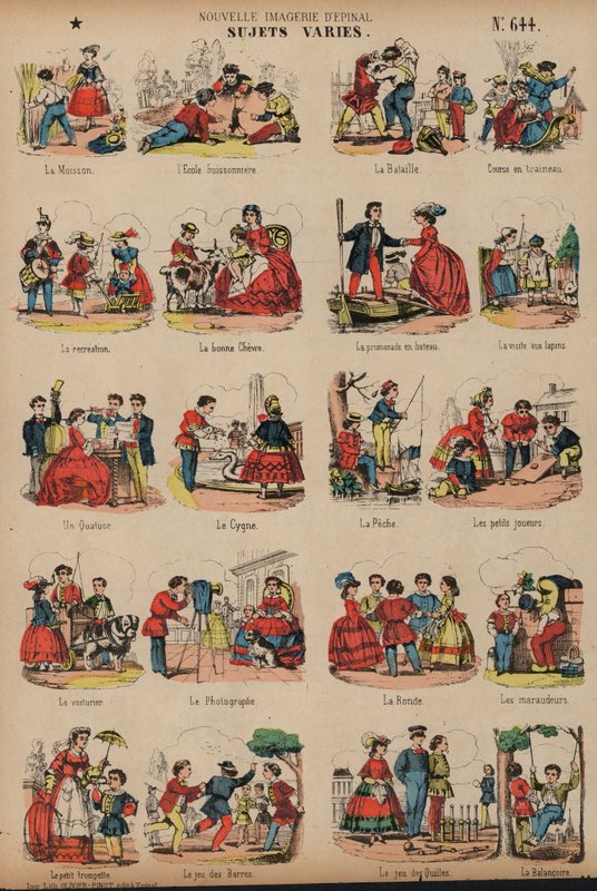 Verschiedene Themen von French School