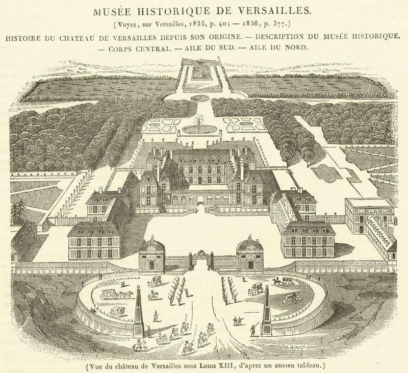 Ansicht des Schlosses von Versailles unter Ludwig XIII von French School