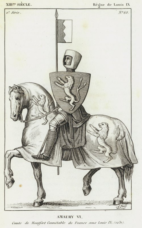 XIII Jahrhundert, Herrschaft von Ludwig IX., Amaury VI., Graf von Montfort, Konstabler von Frankreich unter Ludwig IX. von French School