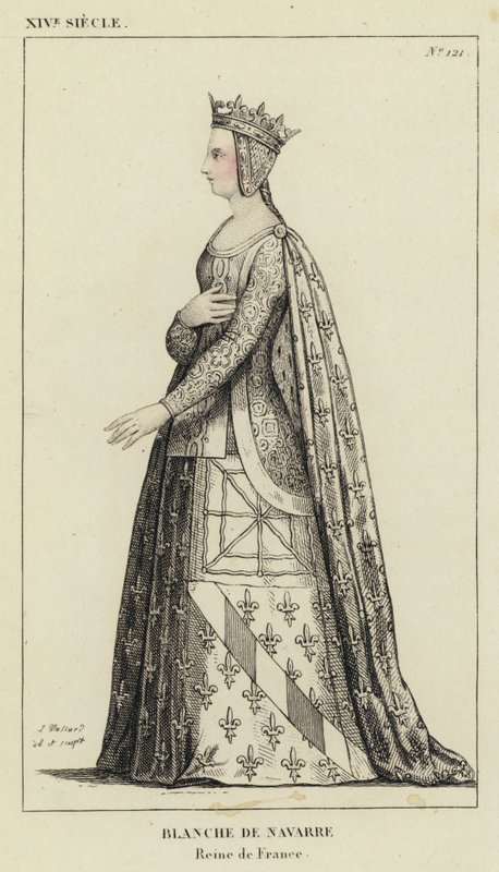 XIV Jahrhundert, Blanche de Navarre, Königin von Frankreich von French School