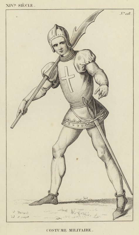XIV Jahrhundert, Militärische Kleidung von French School