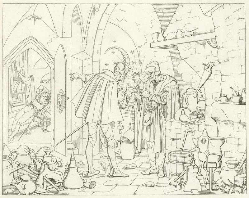 Illustration für Goethes Faust von Friedrich August Moritz Retzsch