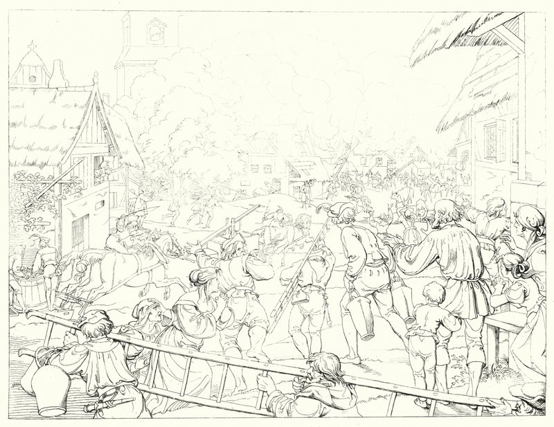 Illustration zu Schillers Lied von der Glocke von Friedrich August Moritz Retzsch