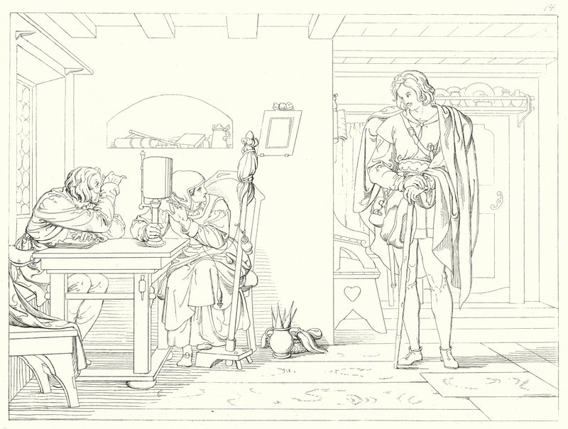 Illustration für Schillers Lied von der Glocke (Gravur) von Friedrich August Moritz Retzsch