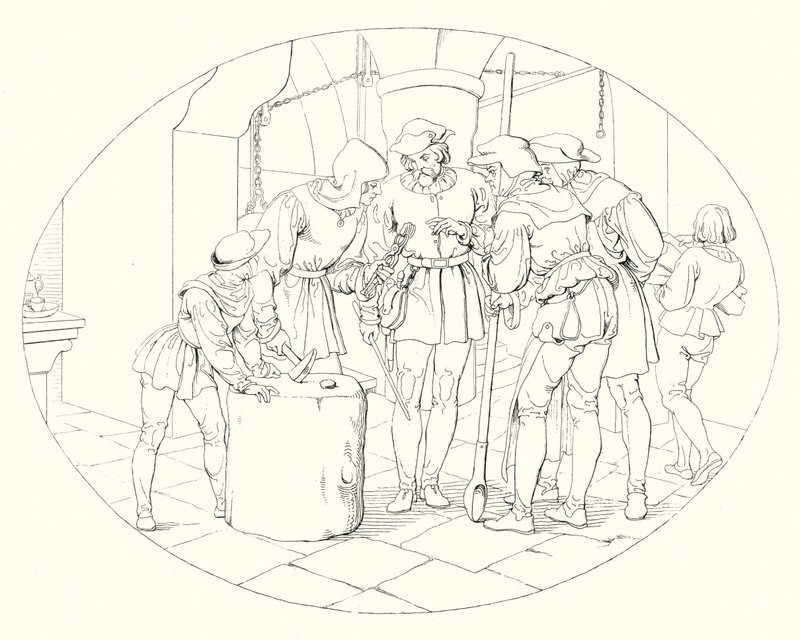 Illustration zu Schillers Lied von der Glocke von Friedrich August Moritz Retzsch