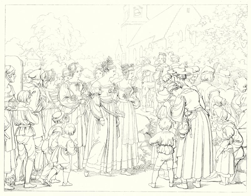 Illustration zu Schillers Lied von der Glocke von Friedrich August Moritz Retzsch