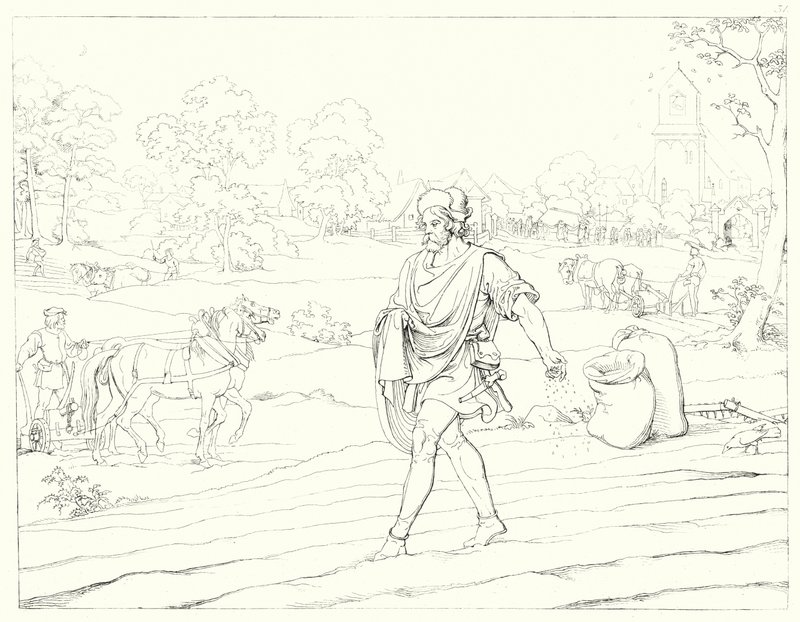Illustration zu Schillers Lied von der Glocke von Friedrich August Moritz Retzsch