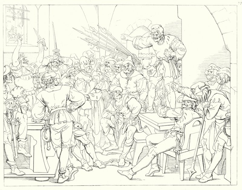 Illustration zu Schillers Lied von der Glocke von Friedrich August Moritz Retzsch