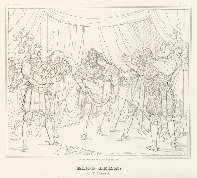 König Lear, Akt V, Szene 3 (Gravur) von Friedrich August Moritz Retzsch