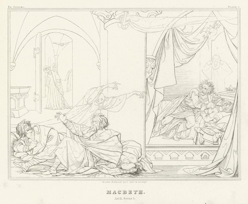 Macbeth, Akt II, Szene 1 von Friedrich August Moritz Retzsch
