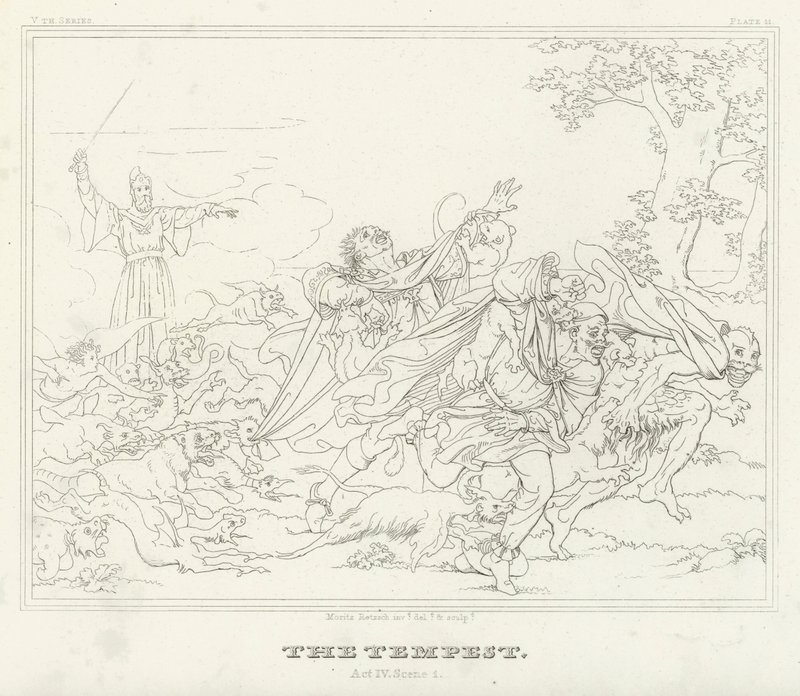 Der Sturm, Akt IV, Szene 1 von Friedrich August Moritz Retzsch