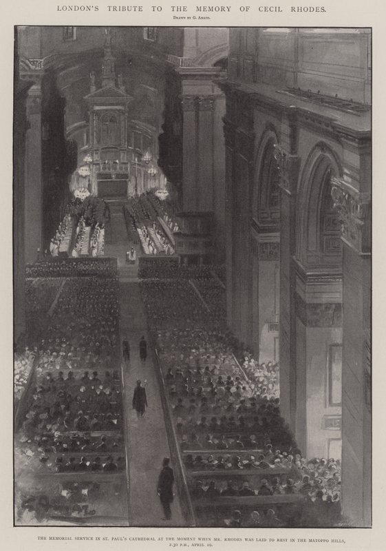 Londons Tribut an das Andenken an Cecil Rhodes von G.S. Amato